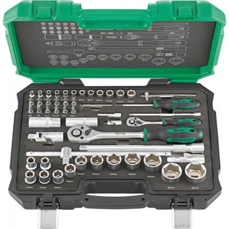 "Steckschl.-Grt. 1/4""+1/2""" 55tlg.             FORTIS