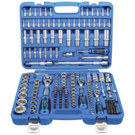 Steckschlüssel-Satz Sechskant Antrieb 6,3 mm (1/4") / 10 mm (3/8") / 12,5 mm (1/2") 192-tlg.