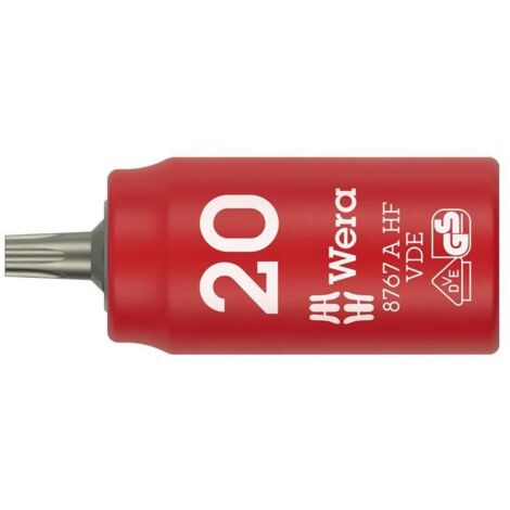 Steckschlüsseleinsatz 8767 A VDE HF 1/4 Zoll TX 20 L.36mm WERA