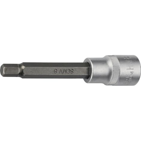 Steckschlüsseleinsatz SW8mm 1/2Zoll L.100mm Innen-6KT PROMAT f.4KT-Antrieb