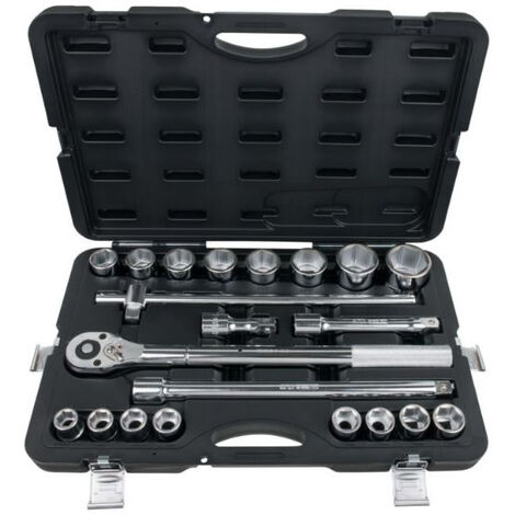 Steckschlüsselsatz metrisch und Zubehör 3/4'' KS TOOLS - 21 Teile - 911.0721