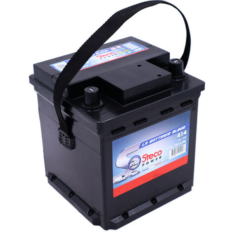 Stecopower – Batterie 12V 40Ah 400A 414 – Étanche sans entretien – Longévité et économie d'énergie – Compatible véhicules standard