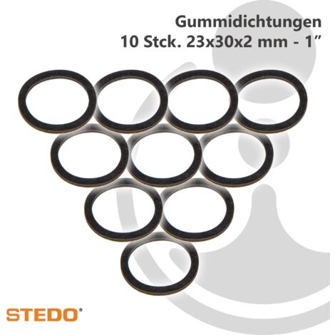 STEDO Gummi Dichtung, 23 x 30 x 2 mm (VE 10 Stück)