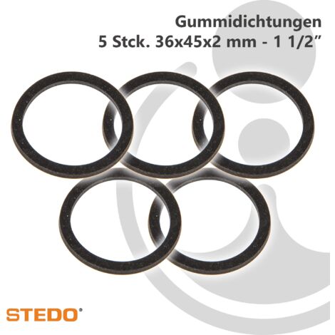 STEDO Gummi Dichtung, 36 x 45 x 2 mm (VE 5 Stück)