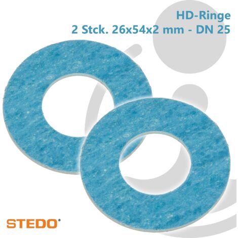 STEDO HD Pressdichtung für Einrohrgaszähler, 26 x 54 x 2 mm (VE 2 Stück), nach DIN DVGW 3535-6