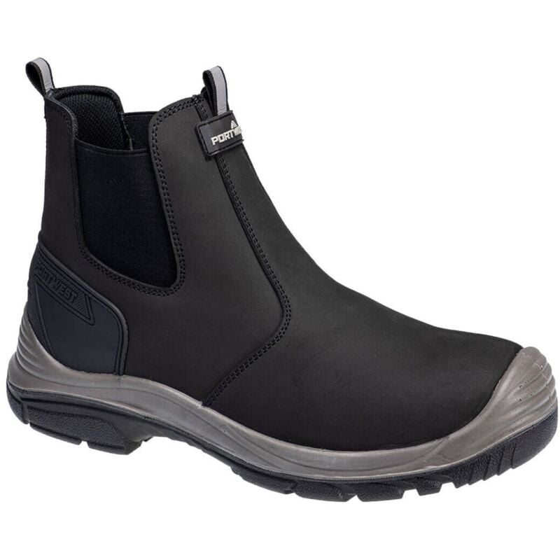 Portwest Steel Action Nubuck Dealer Boot S7 SC FO SR, Black/Grey, 47, Y