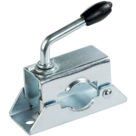 Steel bracket for jockey wheel mounting, 48 mm diameter, with locking handle