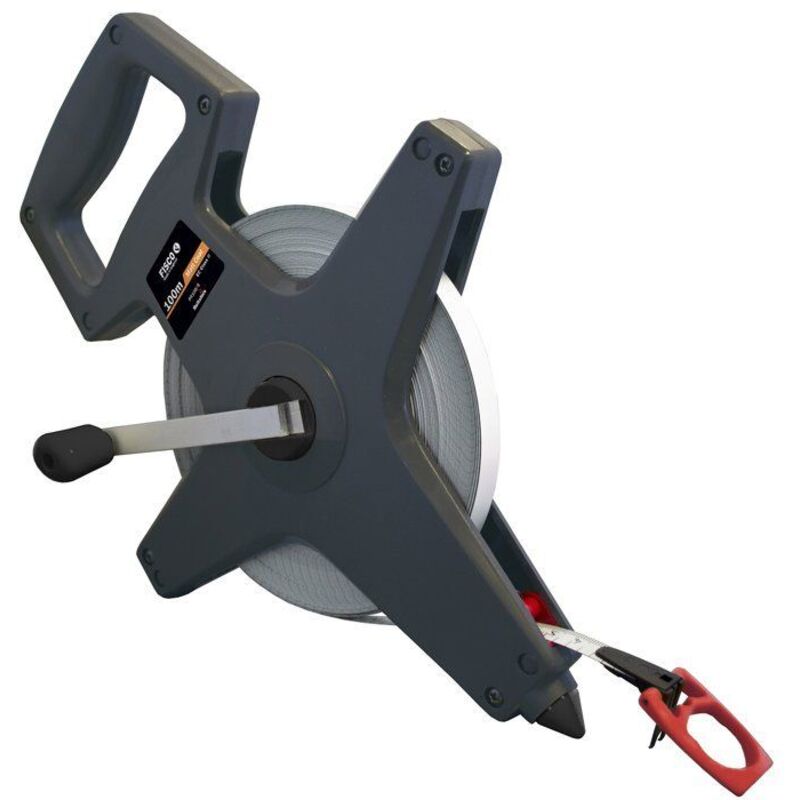 Steel measuring tape - FISCO - 100 m x 10 mm - B3 tip - Class II - ABS - Auto-lock