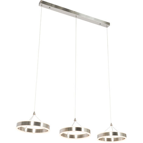 Steel Pendant Light Oblong Incl. LED 3-Step Dimmable 3-Light - Lyani
