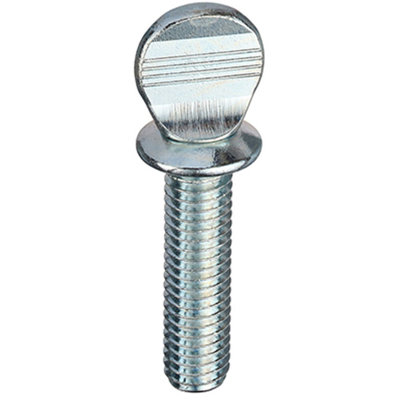 Steel Shouldered Thumbscrews Bzp M5 x 10 Silver M5 x 10