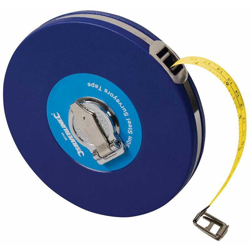 Surveyors 50m Open Reel Measuring Tape 50 Metre Metric Imperial