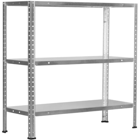 SteelSmart Modulares Metallregal mit 3 Böden 120kg 70x30x70cm 7house