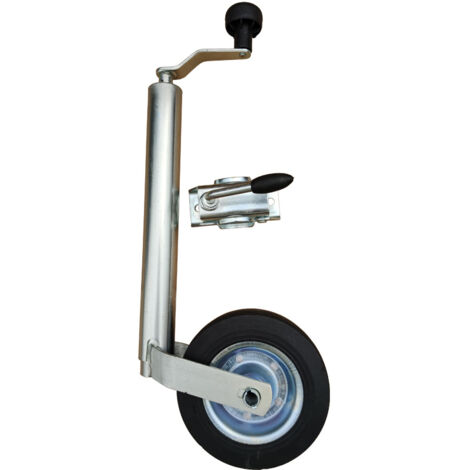 Steering wheel with fork diameter 48 mm + trailer flange, classic support wheel for trailer