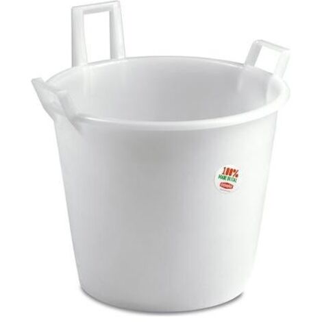 Stefanplast 3831445 Mastello a 3 Manici in Polietilene 35 Lt idoneo al contatto alimentare colore Neutro