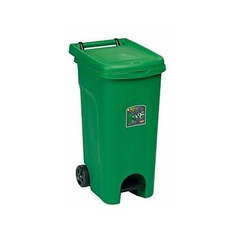 Stefanplast Bidone con Ruote Urbano Eco con Pedale 38x51x80cm 80Lt