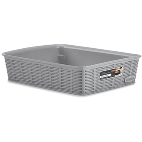 Stefanplast Cesta Elegance Rattan 25x19x6cm Grigio
