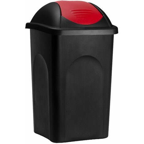 Relaxdays Compattatore Rifiuti Domestico, Trash Compactor, Pressa Manuale  per Bidone della Spazzatura, Acciaio, Rosso