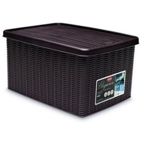 Stefanplast CONTENITORE MULTIUSO ELEGANCE Lt. 15 - cm.29x39x21 h col. Moka Stefanplast
