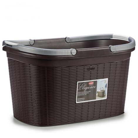 Stefanplast Elegance Cesta Biancheria con Maniglie 35Lt Tortora