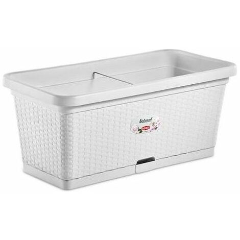 Stefanplast Fioriera 80x40 Natural Bianco