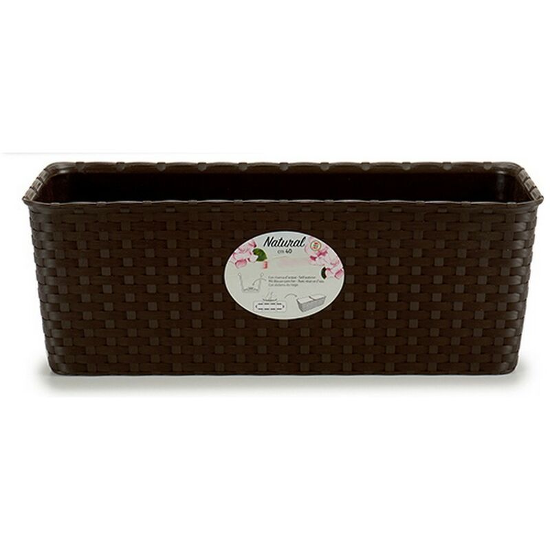 

Jardinera Plástico Natural Chocolate (15,5 x 13,5 x 39 cm) - Stefanplast