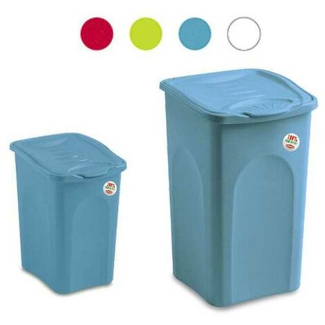 Stefanplast – Panier à linge empilable en polypropylène blanc – Avec couvercle – 25L – Pour espaces confinés