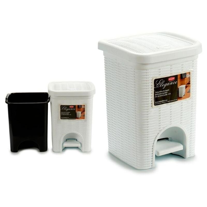 

Stefanplast - BLUNGI cubo pedal elegante blanco 6 l