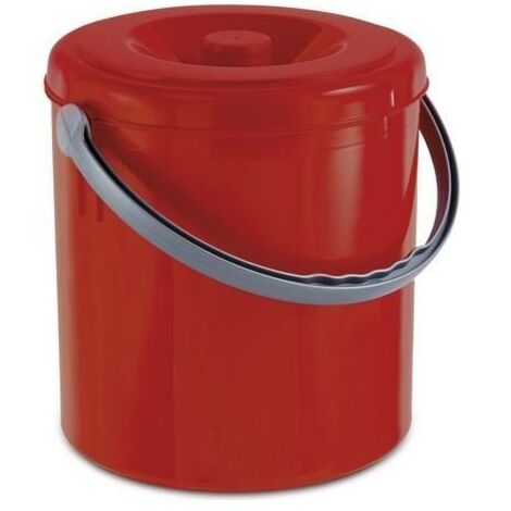 Stefanplast Pattumiera Eureka Rossa 25 Litri con Coperchio