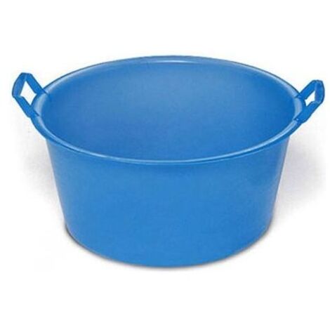 STEFANPLAST POLYÉTHYLÈNE ROND LAVABO, NEUTRE/BLEU PÂLE, 10 LITRE