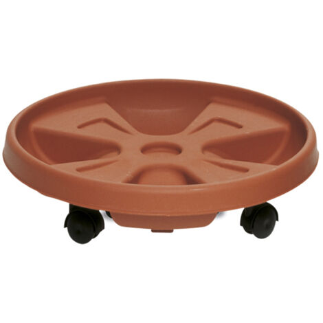 STEFANPLAST Sottovaso Roller con Ruote d30 Terracotta