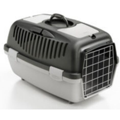 Stefanplast Trasportino Gulliver 2 Con Porta In Plastica Per Gatti E Cani Piccola Taglia 55 x 36 x 35 cm Grigio