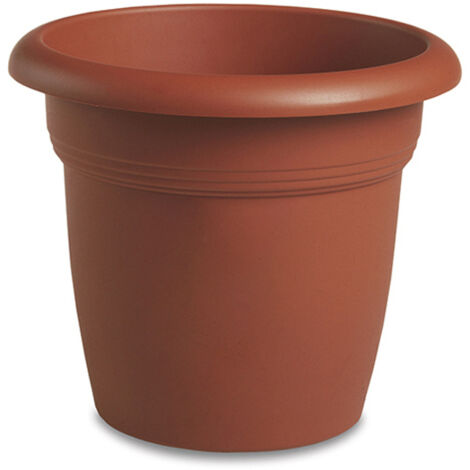 Stefanplast Vaso grande rotondo 55cm porta piante alte alberi giardino terrazzo cortile esterno locali commerciali color terracotta