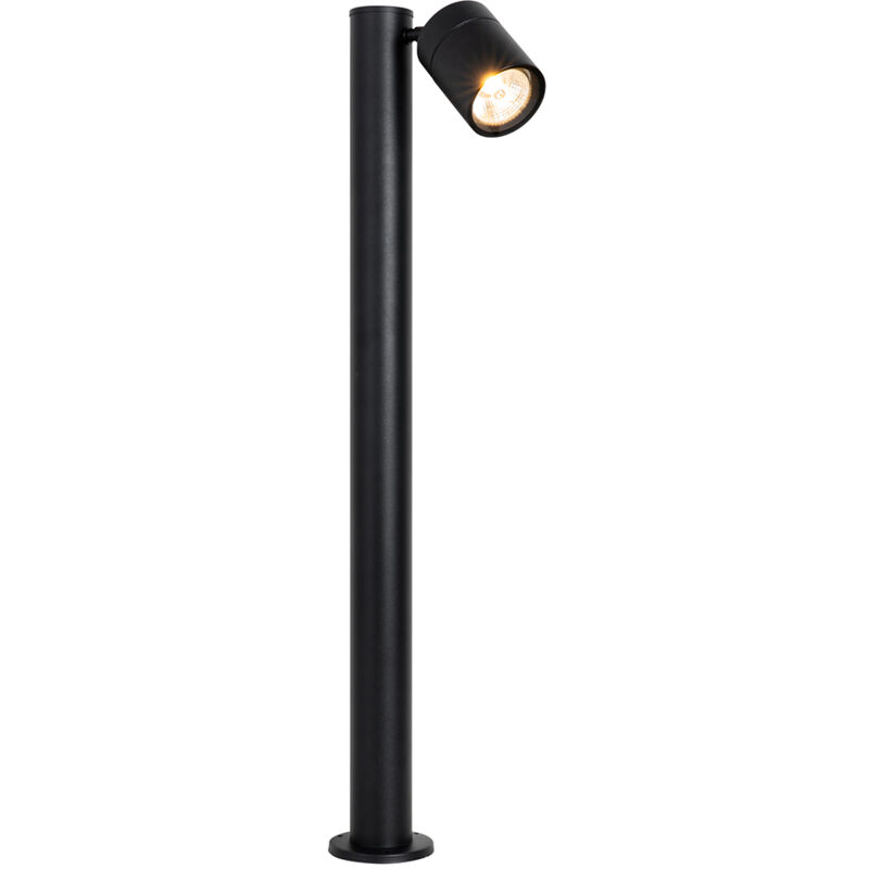 Qazqa Stehende Außenleuchte Schwarz 80 Cm Ar70 Verstellbar Ip44 - Solo