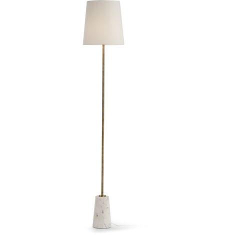 Stehlampe 14X14X140 Weißer Marmor/Goldenes Metall