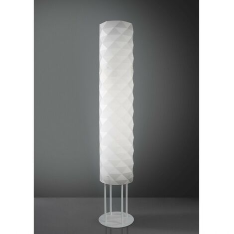 Stehlampe aus Metall mit weißem Sockel 27 x 155h