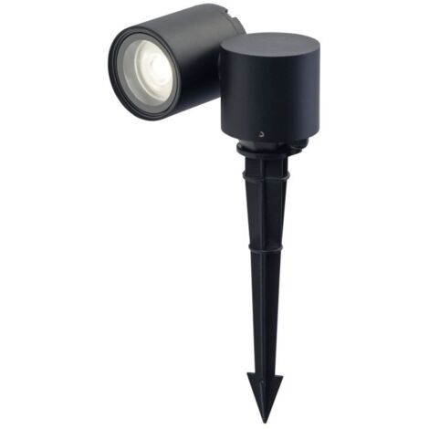 Stehlampe außen Aluminium Glas verstellbar 29 cm Erdspieß IP54 Schwarz GU10 Modern Wegeleuchte