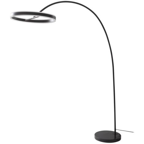 Stehlampe (Bogenleuchte) "Yekta" aus Metall dimmbar für Wohnzimmer & Esszimmer von Lucande