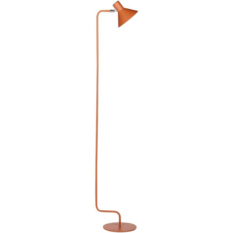 Beliani Stehlampe Rimava Verstellbar Metall Orange