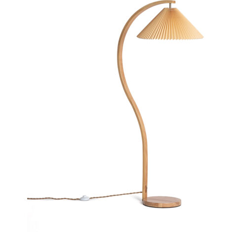 LEDKIA Stehlampe Holz Luanda Orange