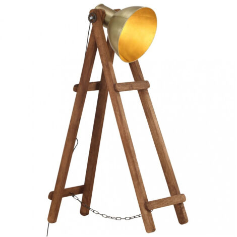 Stehlampe Messing E27 Mango Massivholz vidaXL