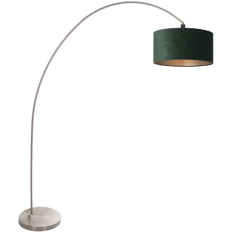 Mexlite - Stehlampe - Solva - Stahl - Metall Stoff - Bogenlampe -