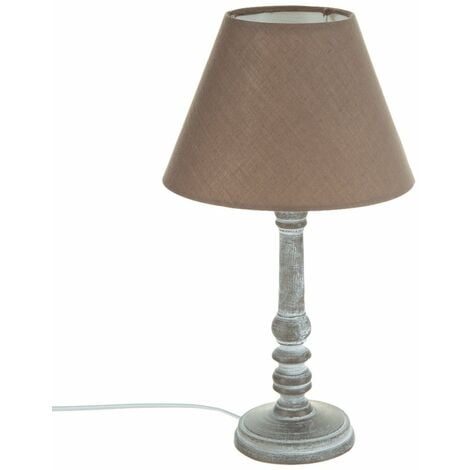 Stehlampe mit Holzständer, interessante Ergänzung zur Beleuchtung von Räumen im Vintage-Stil - Atmosphera