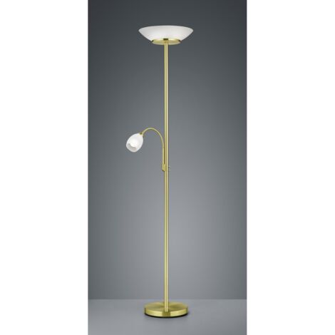 Stehlampe mit Lesepunkt Gerry Messing Weißglas Ø34 cm Trio Lighting