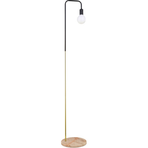 Stehlampe mit Marmorsockel - Wohnzimmerlampe - Carlo Gold