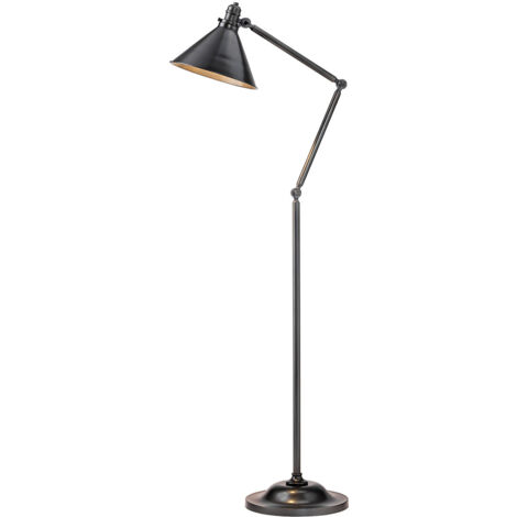 Stehlampe Standlampe Wohnzimmerlampe Stahl Bronze H 167,3 cm 1 Flammig