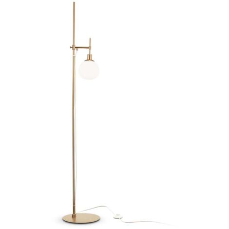 Stehlampe Stehleuchte Standleuchte Beistellleuchte Wohnzimmerlampe Metall Glas