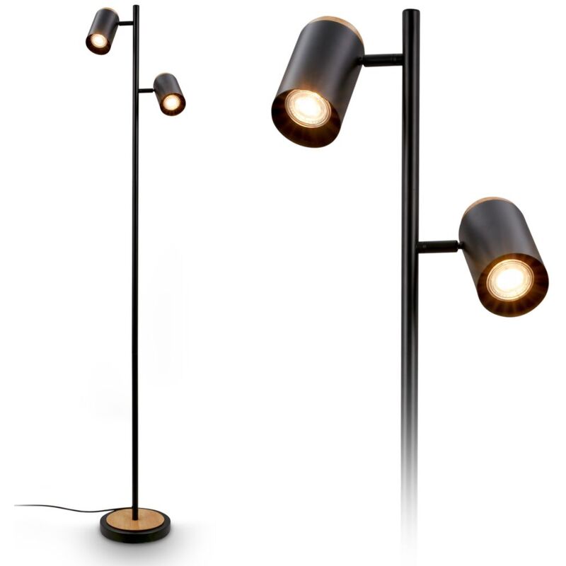B.k.licht - Stehlampe Stehleuchte Standleuchte Leselampe Schwenkbar Wohnzimmer Schalter