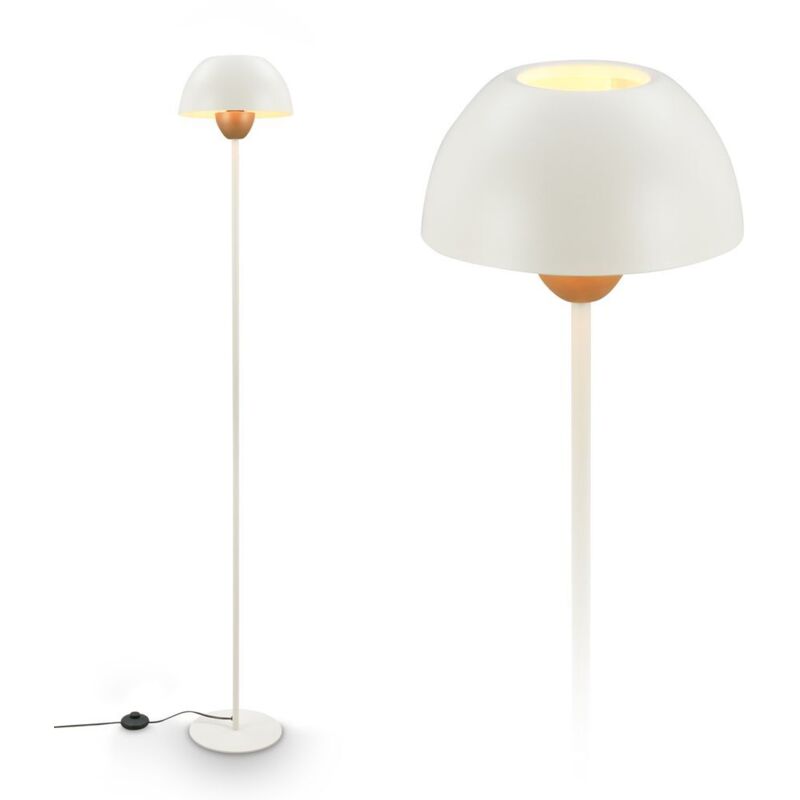 B.k.licht - Stehlampe Stehleuchte Standleuchte Wohnzimmer Kabelschalter Leselampe