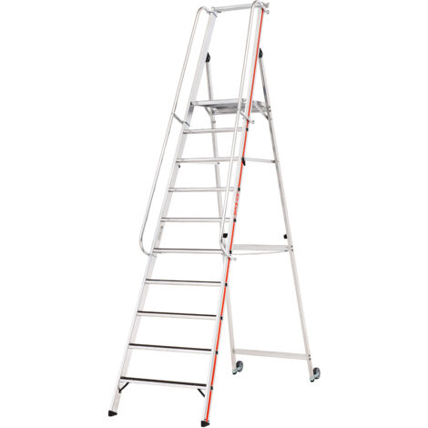 Stehleiter 10 Stufen - Maximale Arbeitshöhe 4.34m - 868110