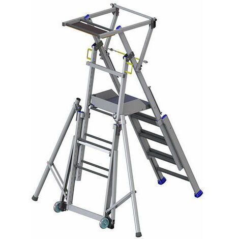 Stehleiter 4 bis 6 Stufen - Maximale Arbeitshöhe 3.46m - PIRC150RSD